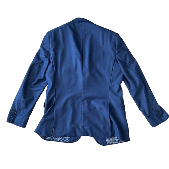 Ted baker Endurance Jay ct blue wool men’s sport coat size 42 regular flawed - Picture 5 of 9